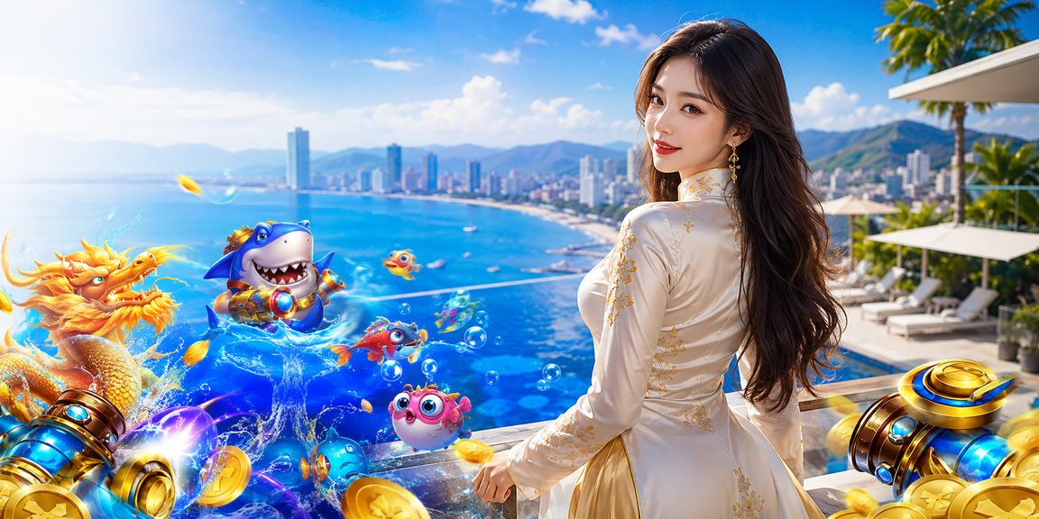 Trò chơi bắn cá sôi động tại Nha Trang với trang phục áo dài truyền thống