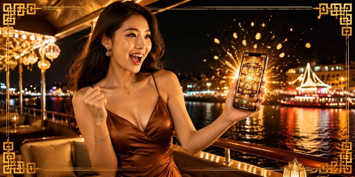 Người dùng tại Nha Trang truy cập ứng dụng casino mobile trong quán cà phê bên bờ biển