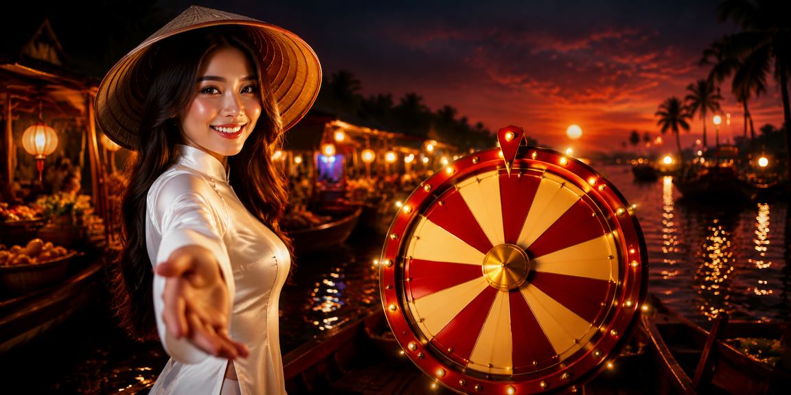 Khung cảnh biển Phú Quốc với bàn roulette, gợi liên tưởng đến trải nghiệm casino resort cao cấp
